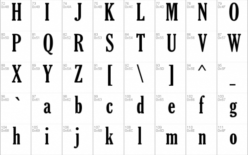 Gloucester Mt Extra Condensed Font 1