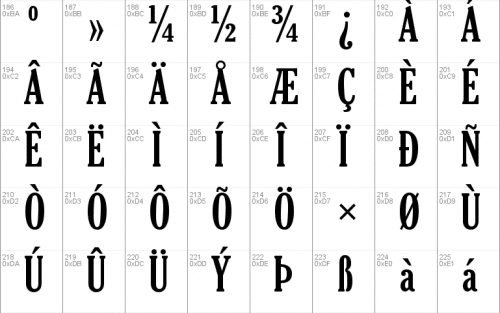 Gloucester Mt Extra Condensed Font 3
