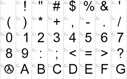 Halflife Font