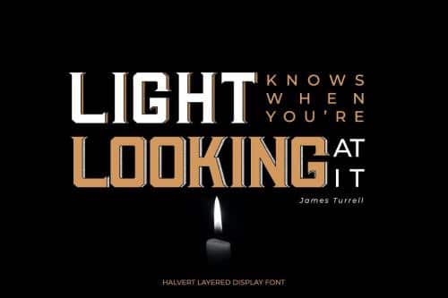 Halvert Layered Display Font 2