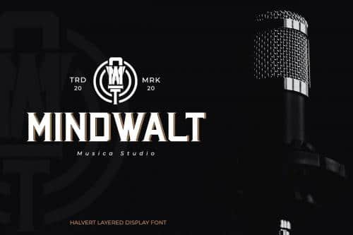 Halvert Layered Display Font 3