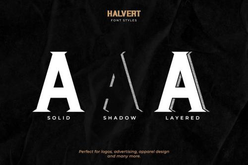 Halvert Layered Display Font 4