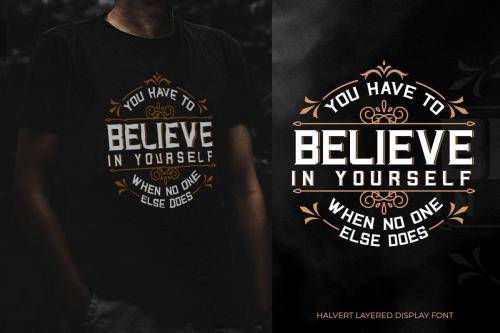 Halvert Layered Display Font 5