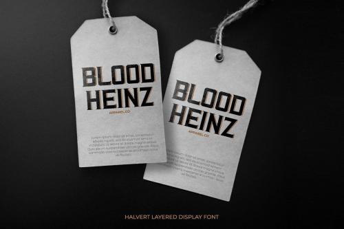 Halvert Layered Display Font 6