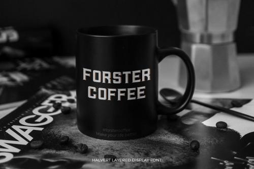 Halvert Layered Display Font 7