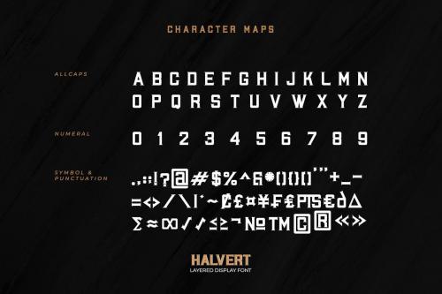 Halvert Layered Display Font 8