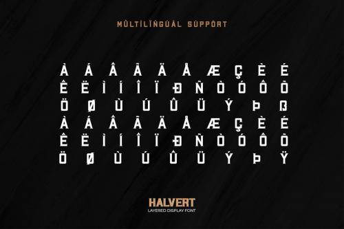 Halvert Layered Display Font 9