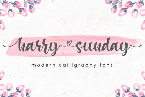 Harry Sunday Calligraphy Font