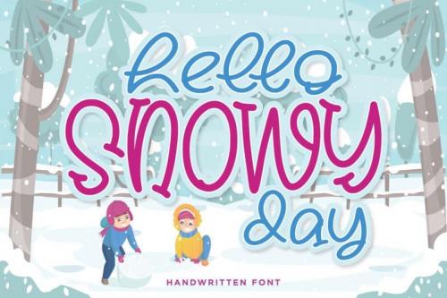 Hello Snowy Display Font
