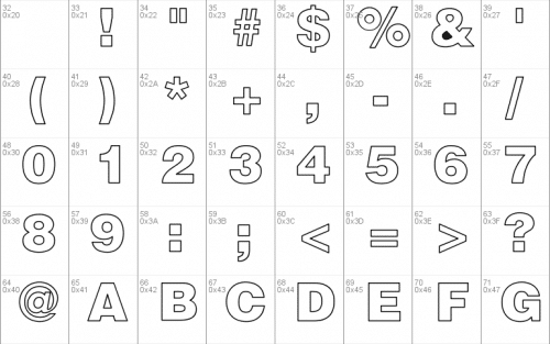 Helvetica Black Hollow Font