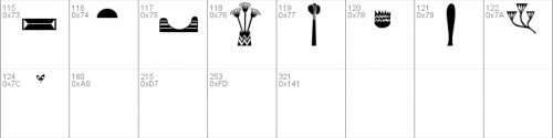 Hieroglyphics Font 1