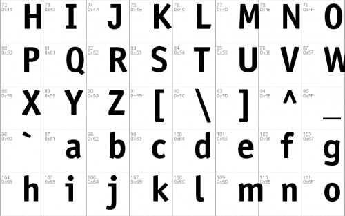 ITC Officina Sans Std Font 1