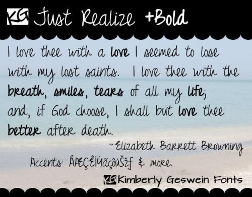 Just Realize Font
