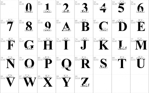 LMS Peek A Pooh Font