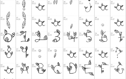 Leaves Font 2