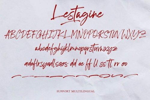 Lestagine Brush Font 12