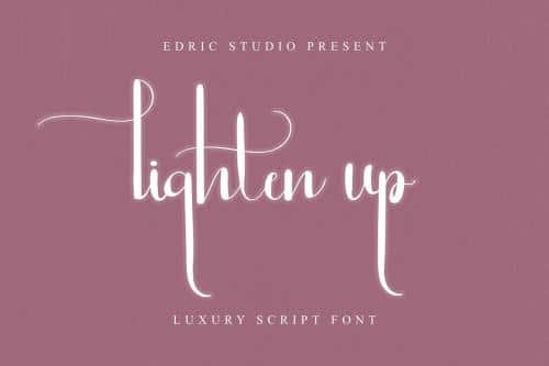 Lighten Up Luxury Script Font