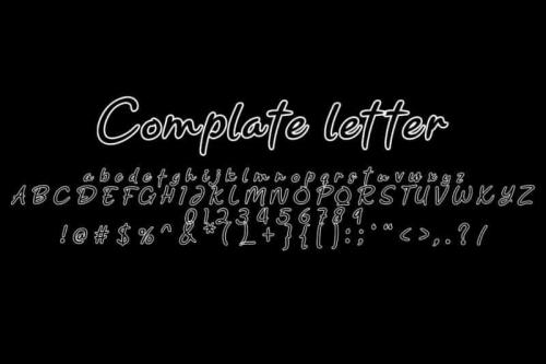 Line Heart Script Font 3