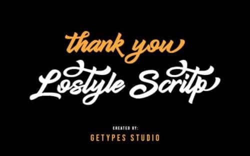 Lostyle Script Font 6