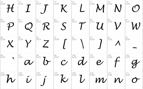 Lucida Handwriting Font 1