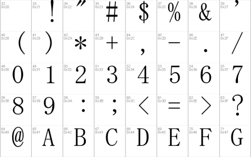 MS Mincho Font