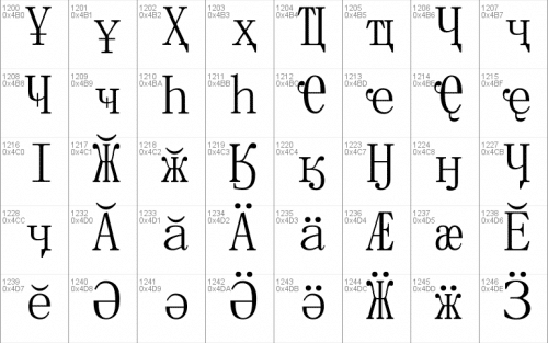 MS Mincho Font 17