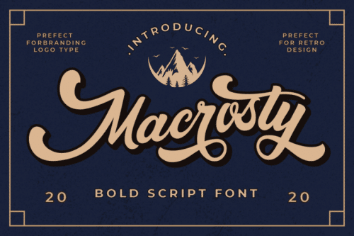 Macrosty Script Font