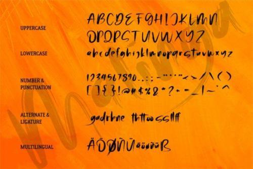 Malinga Brush Font 6