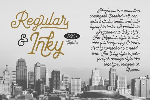 Mayhena Monoline Script Font 4