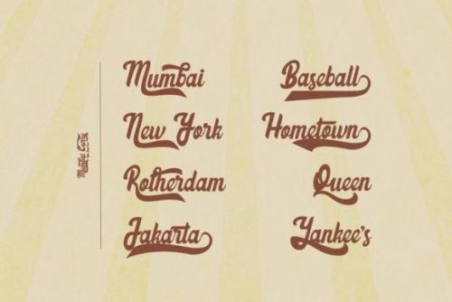 Mumbai Curry Script Font 6