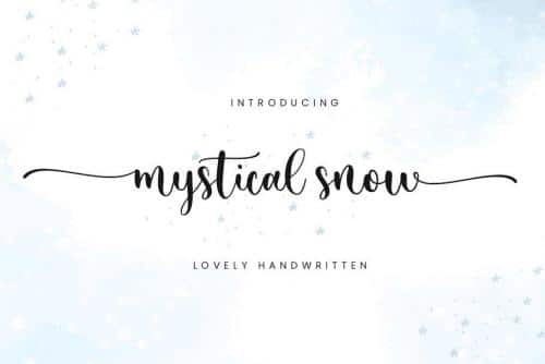 Mystical Snow Calligraphy Script Font