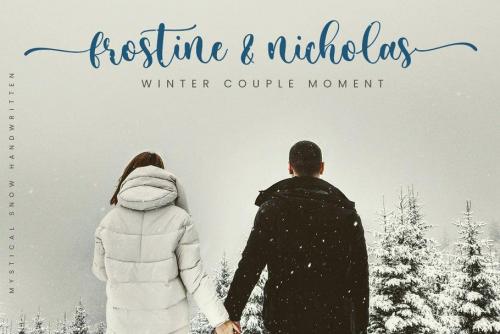 Mystical Snow Calligraphy Script Font 5