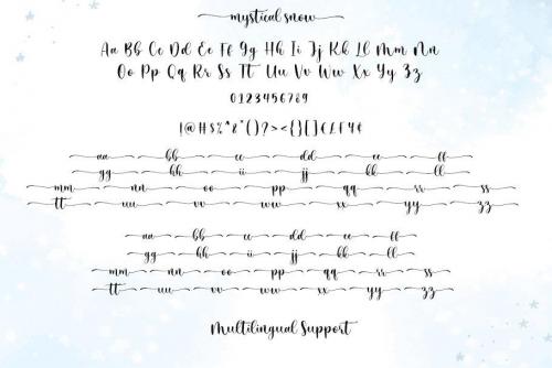 Mystical Snow Calligraphy Script Font 9