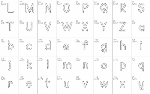 Nilam Tracing Abc Font 2