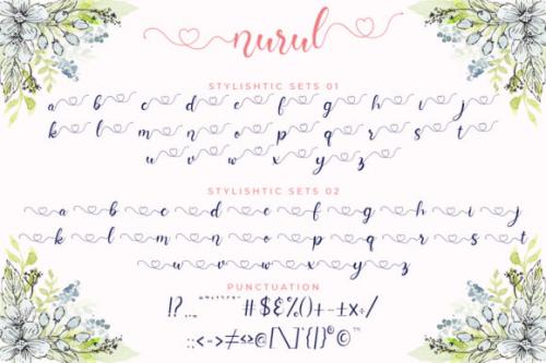 Nurul Script Font 12