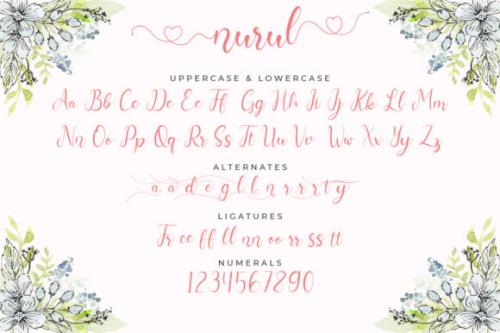 Nurul Script Font 9