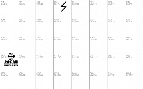 Pagan Symbols Font 3