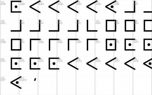 Pigpen Cipher Font 3