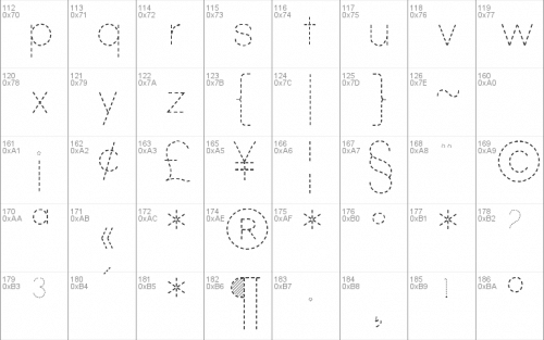 Print Dashed Font 2