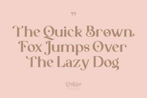 Qaligo Serif Font 11