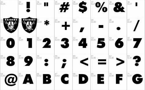 Raiders Font