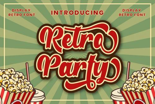 Retro Party Script Font