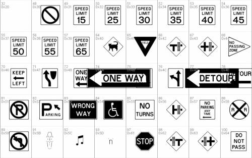 RoadSign Font
