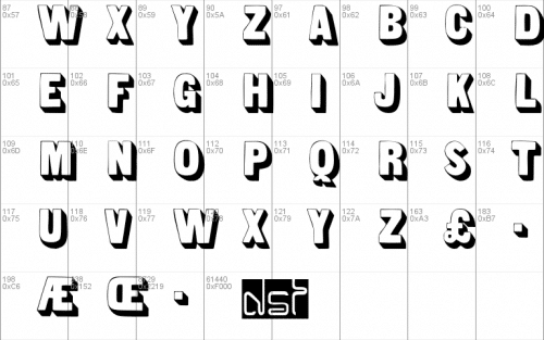 Sans Serif Shaded Font  1