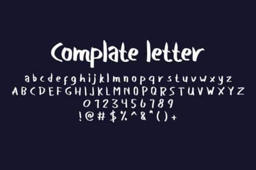 Scratch House Brush Font 3