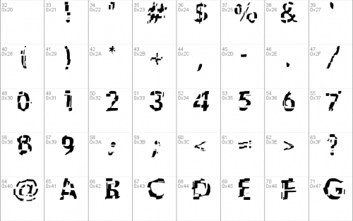 Shattered Font