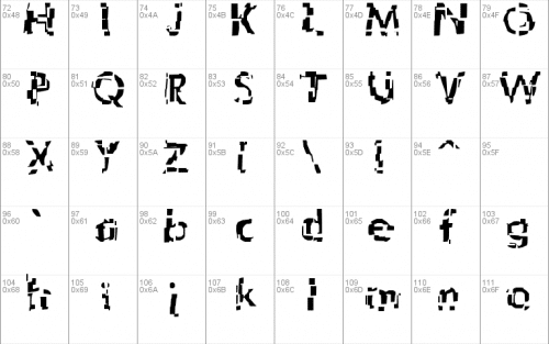Shattered Font  1