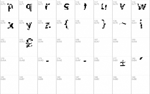Shattered Font  2