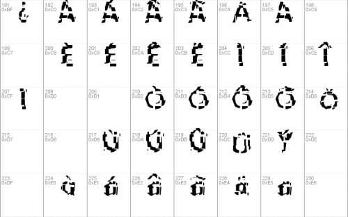 Shattered Font  3
