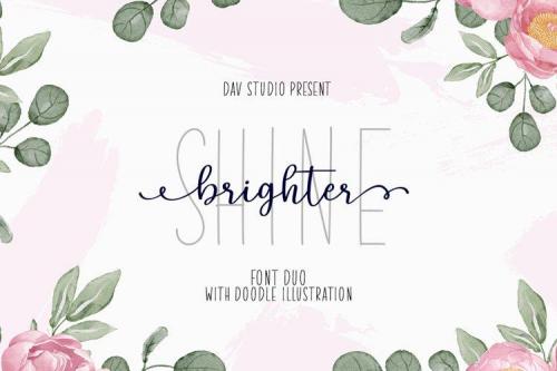 Shine Brighter Script Font Duo